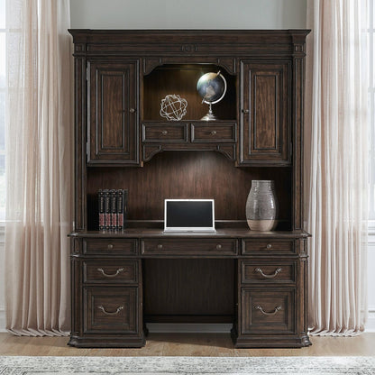 Providence Park - Jr Executive Credenza Hutch - Chateau Brown