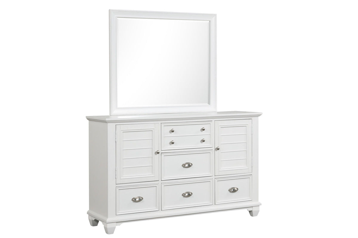 Jamestown - Landscape Mirror - White
