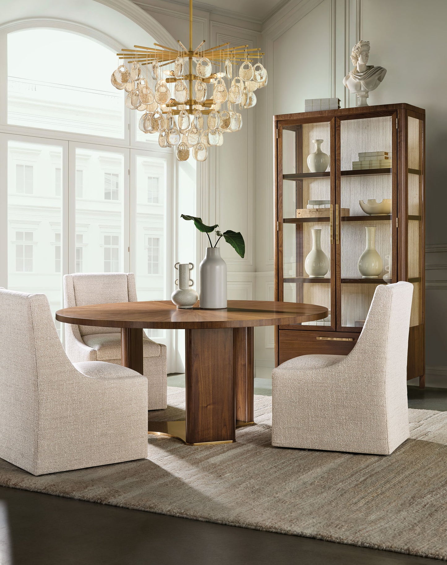 Eleana - Round Dining Table - Medium Wood