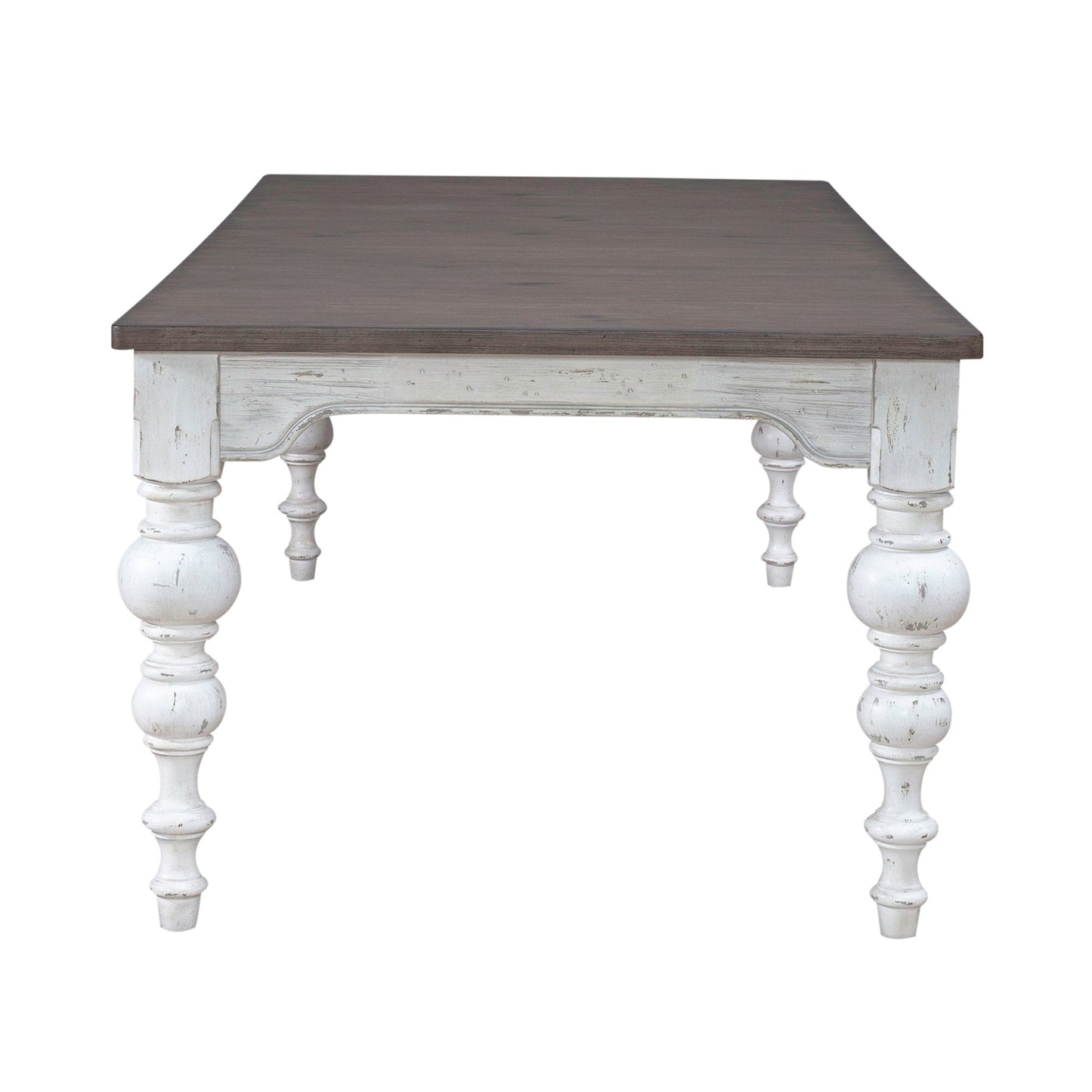 River Place - Rectangular Leg Table - Riverstone White & Tobacco