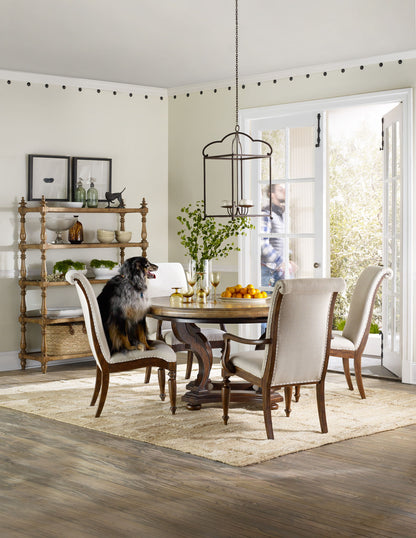 Archivist - Upholstered Side Chair - Beige / Dark Brown