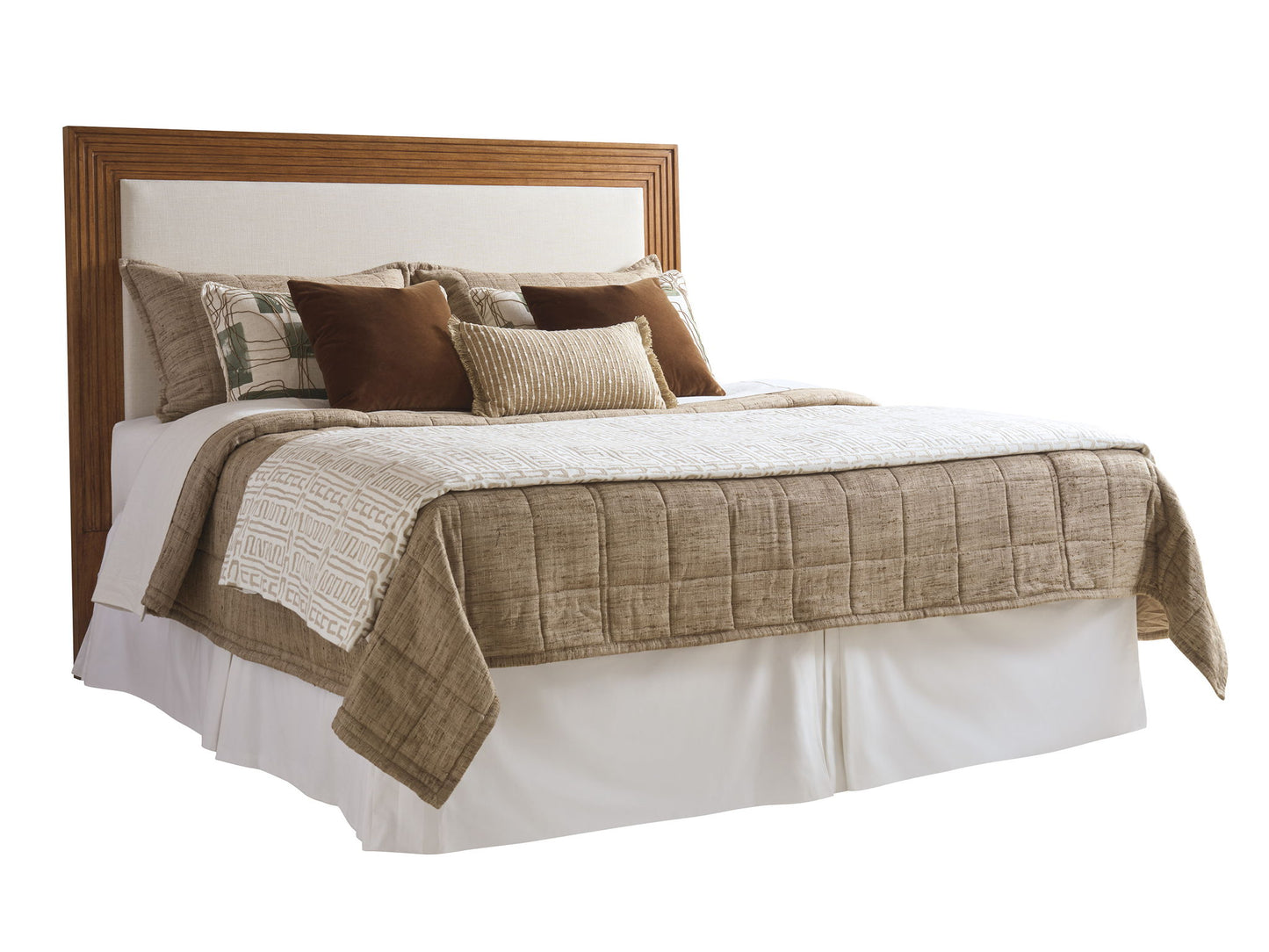 La Costa - Pendry Headboard 6/6 King - Dark Brown / Beige