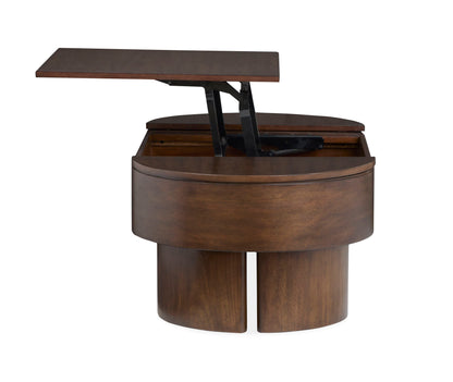 Holloway - Oval Lift Top Cocktail Table - Toasted Almond