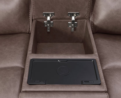 Lawson - Entertainment Tilt Console With Wireless Charger - Sydney Brunette