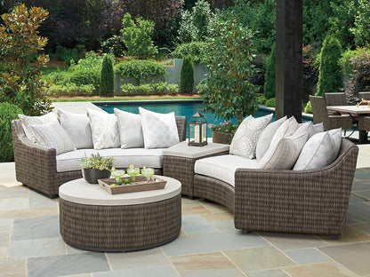 Cypress Point Ocean Terrace - Curved Sectional LAF Sofa - Dark Gray / Gray