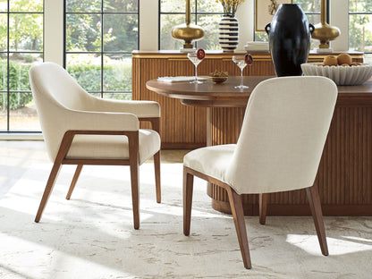 La Costa - Seacove Upholstered Arm Chair - Beige / Dark Brown