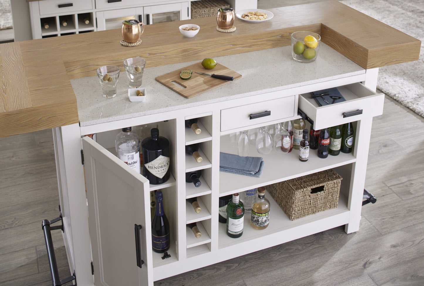 Americana Modern Dining - Bar Base With Quartz Insert - Cotton