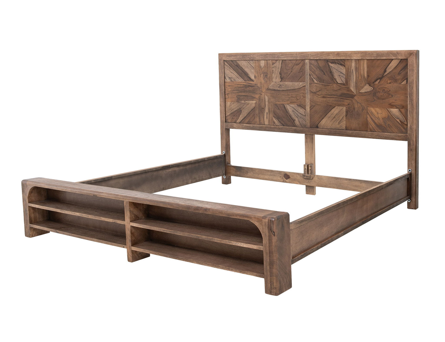 Praga - Queen Headboard - Almond / Barrel Brown