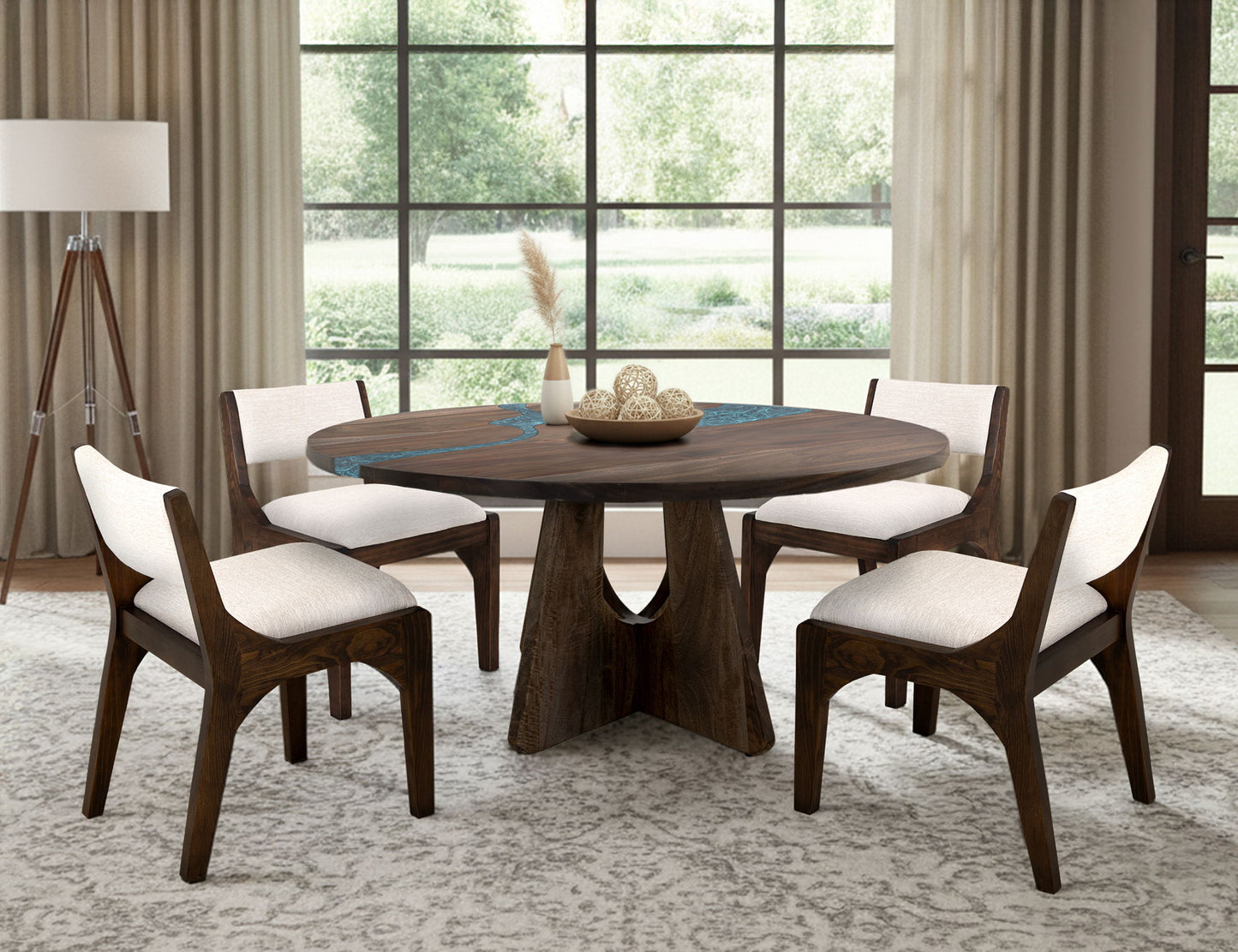 Zaphiro - Round Table Top - Dark Brown