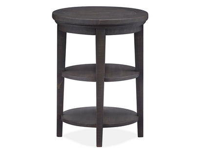 Westley Falls - Round Accent End Table - Graphite
