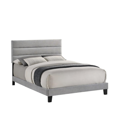 Asher - 5/0 Queen Headboard, Footboard, And Slats - Smoke