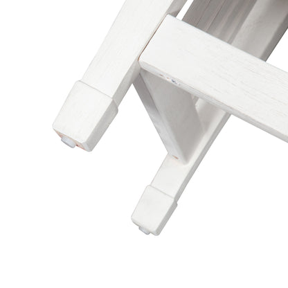 Allyson Park - Console Bar Table - Wirebrushed White / Charcoal