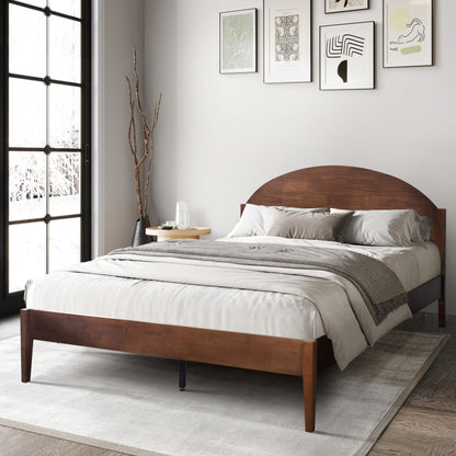 Rowland - 5/0 Queen Solid Wood Arched Headboard - Walnut