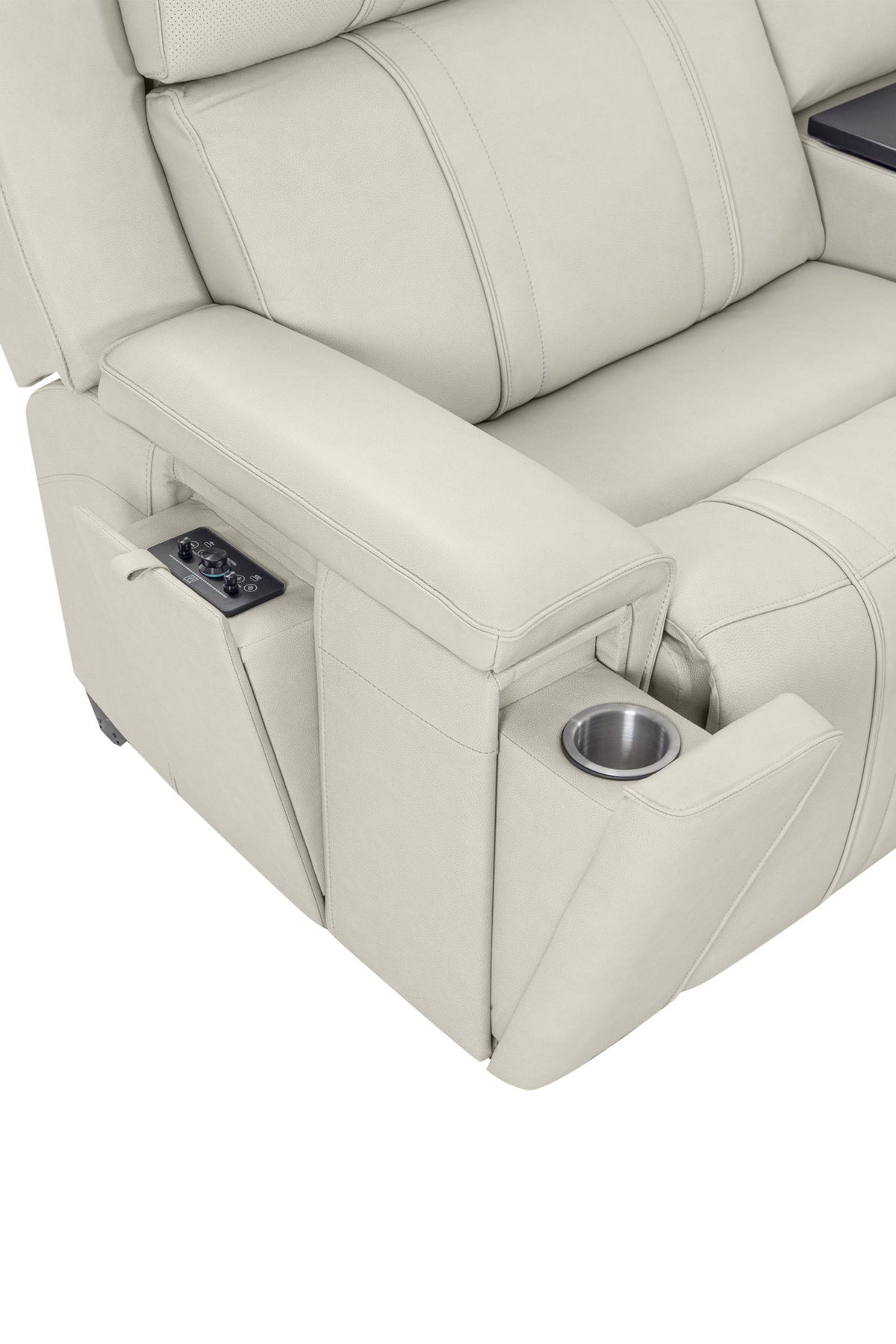 Sausalito - 6 Piece Modular Zero Gravity Power Reclining Sectional With Power Adjustable Headrests - Platinum Envy