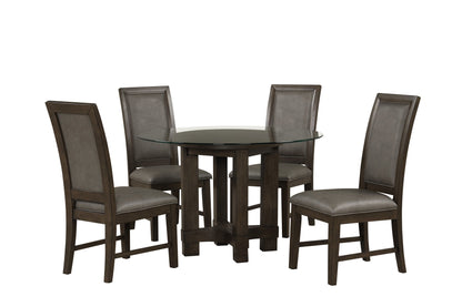 Cityscape - Round Dining Table Base - Dark Brown