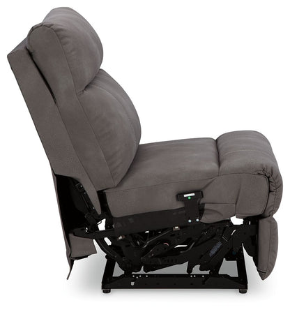Next-Gen Durapella - Power Armless Recliner With Adj Headrest - Slate
