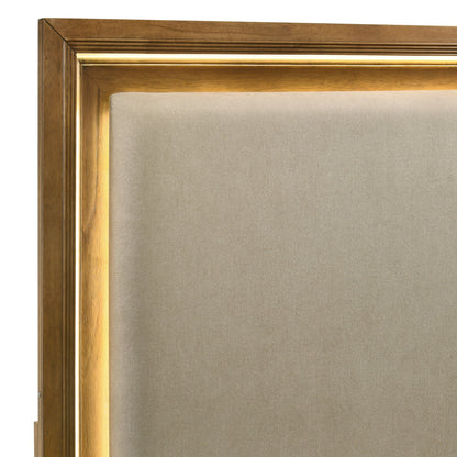 Talcott - Queen Lighted Headboard - Honey