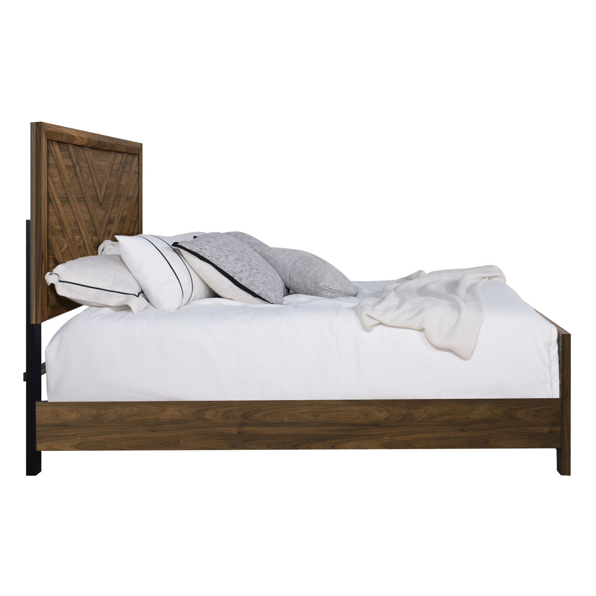 Biscayne - 6/6 Eastern King Headboard, Footboard, Slats - Sable