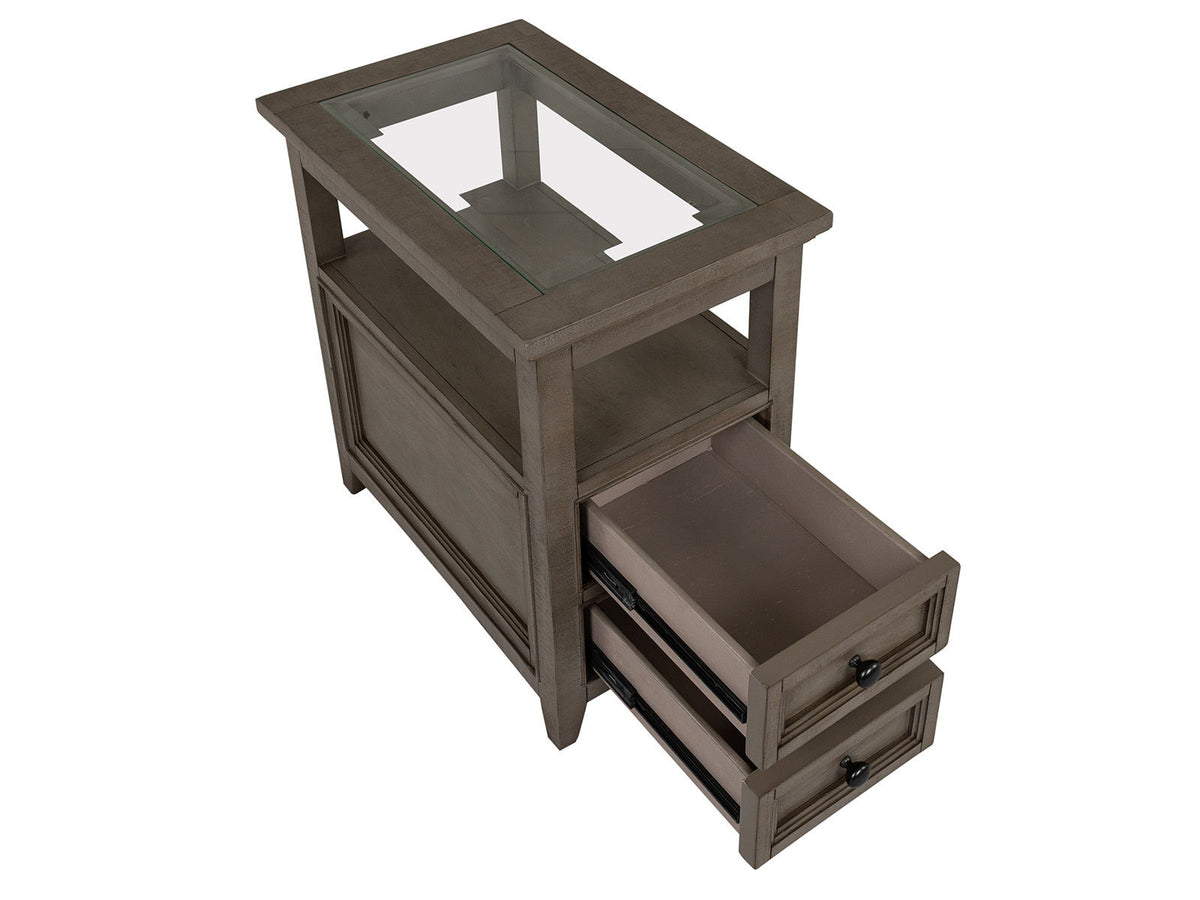 Paxton Place - Chairside End Table - Dovetail Gray
