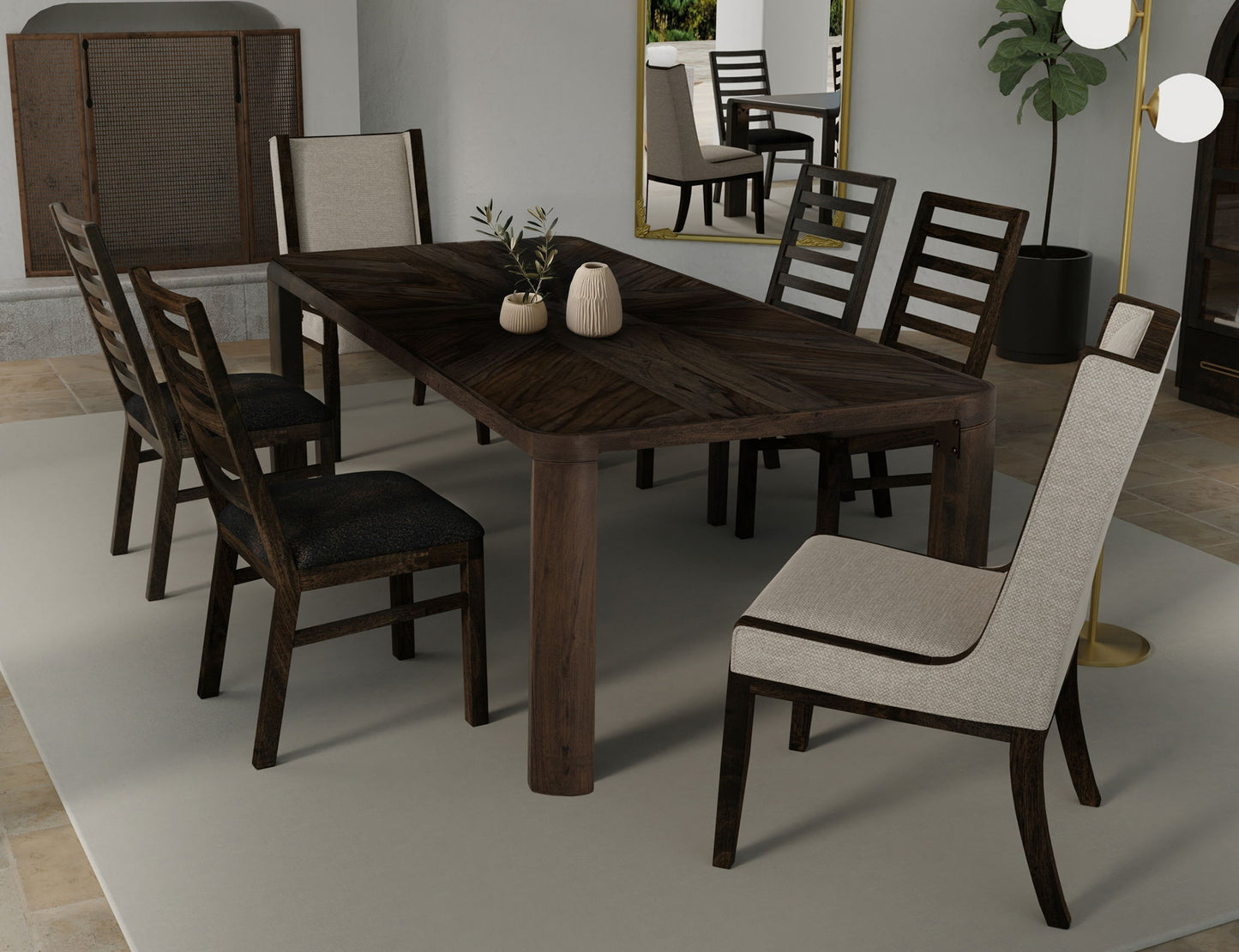 Balam - Chair (Set of 2) - Oil Black