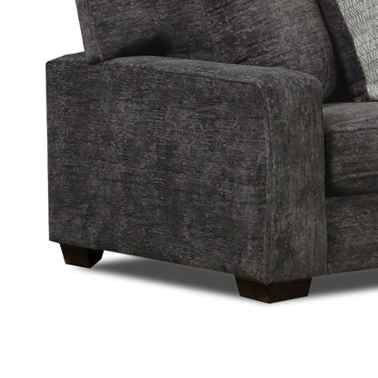 Tully - LHF Sofa With 4 Pillows - Galactic Charcoal
