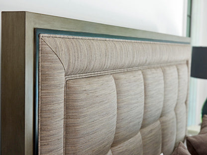 Ariana - St. Tropez Upholstered Panel Headboard 6/6 King - Dark Brown