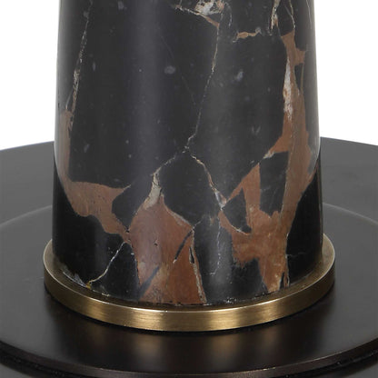 Tallarico - Brass & Marble Floor Lamp - Black / Bronze / Brown