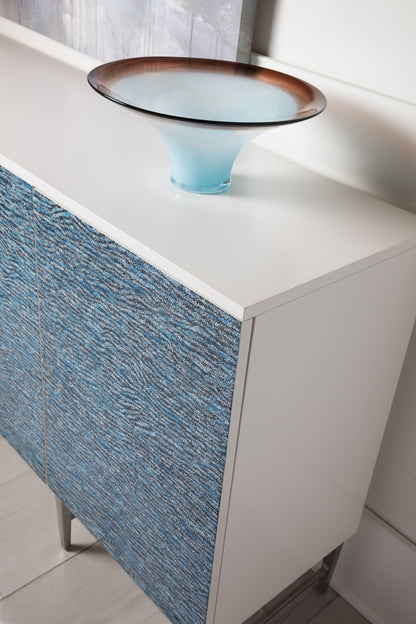 Signature Designs - Deepwater Media Console - White / Blue