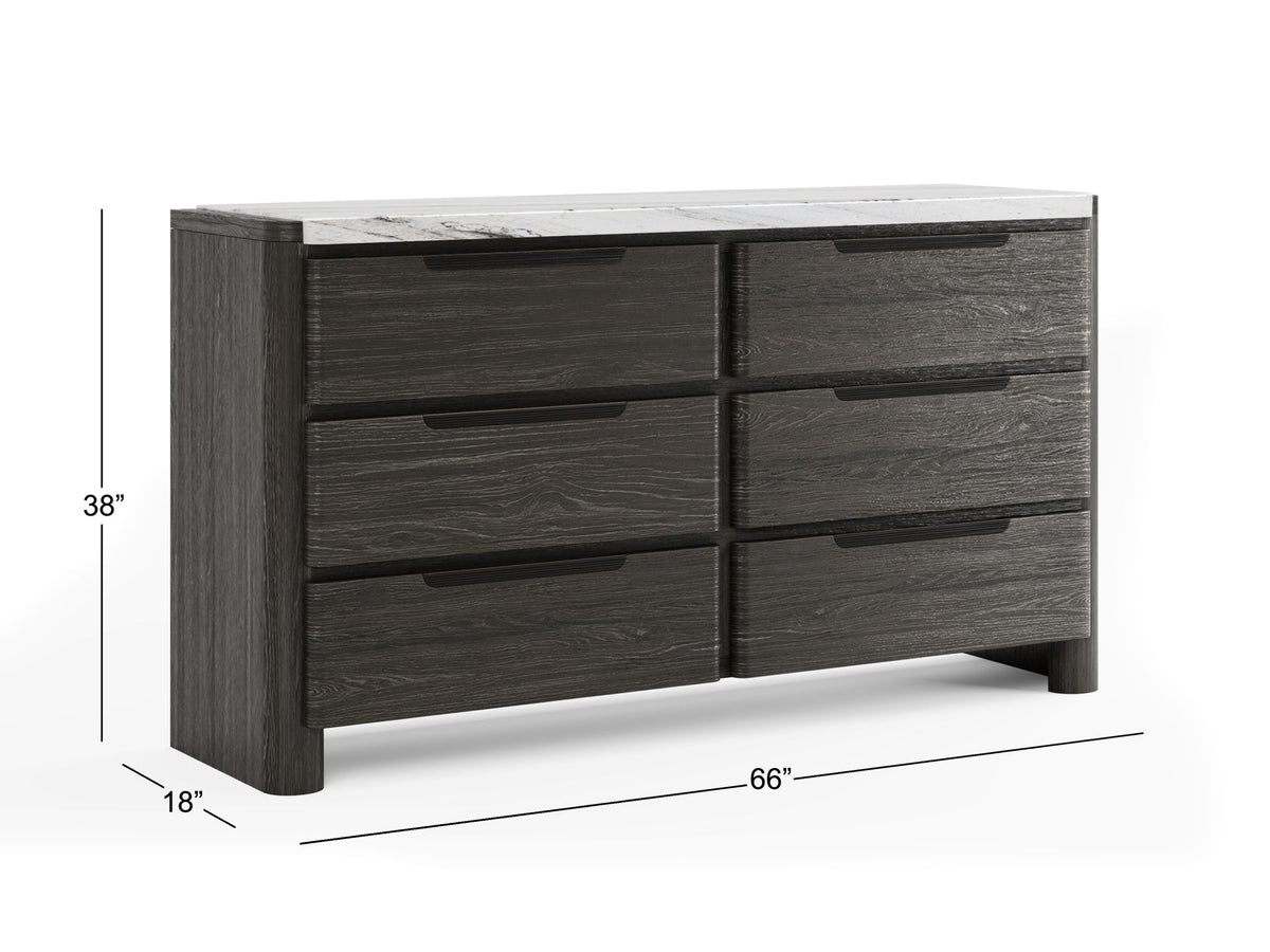 Keaton - Double Drawer Dresser - Black