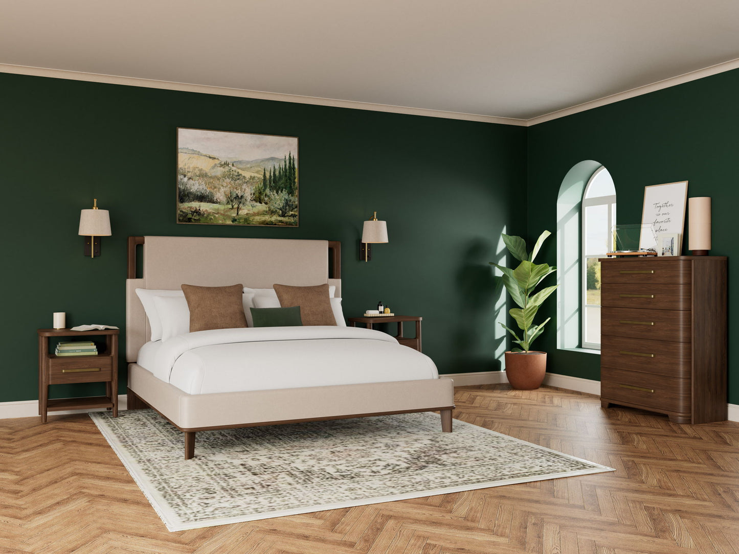 Delia - Accent Nightstand - Nouveau Walnut