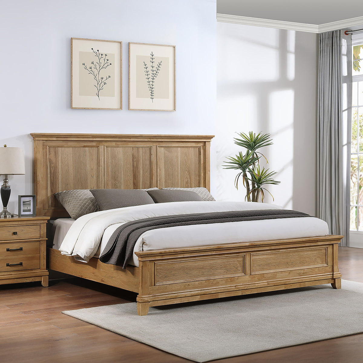 Sunstone - 5/0 - 6/6 Queen / Eastern King Panel Side Rails - Honey