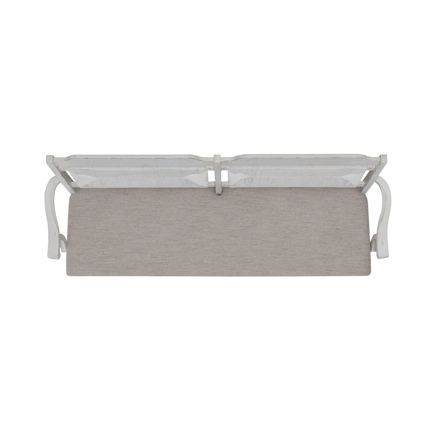River Place - Panel Back Bench - Riverstone White & Tobacco