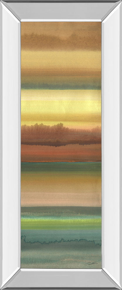 Ambient Sky Il By John Butler - Mirror Framed Print Wall Art - Light Brown