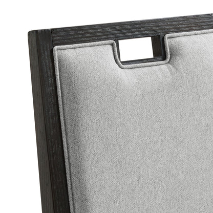 Elodie - Fabric Counter Chair (Set of 2) - Charcoal / Gray