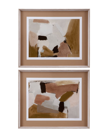 Almondine I Framed Art - Dark Brown