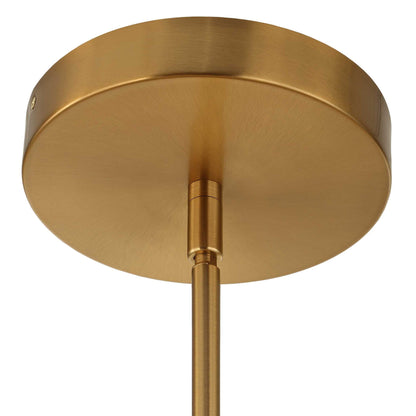 Wedge - 12 Light LED Brass Chandelier - White / Gold