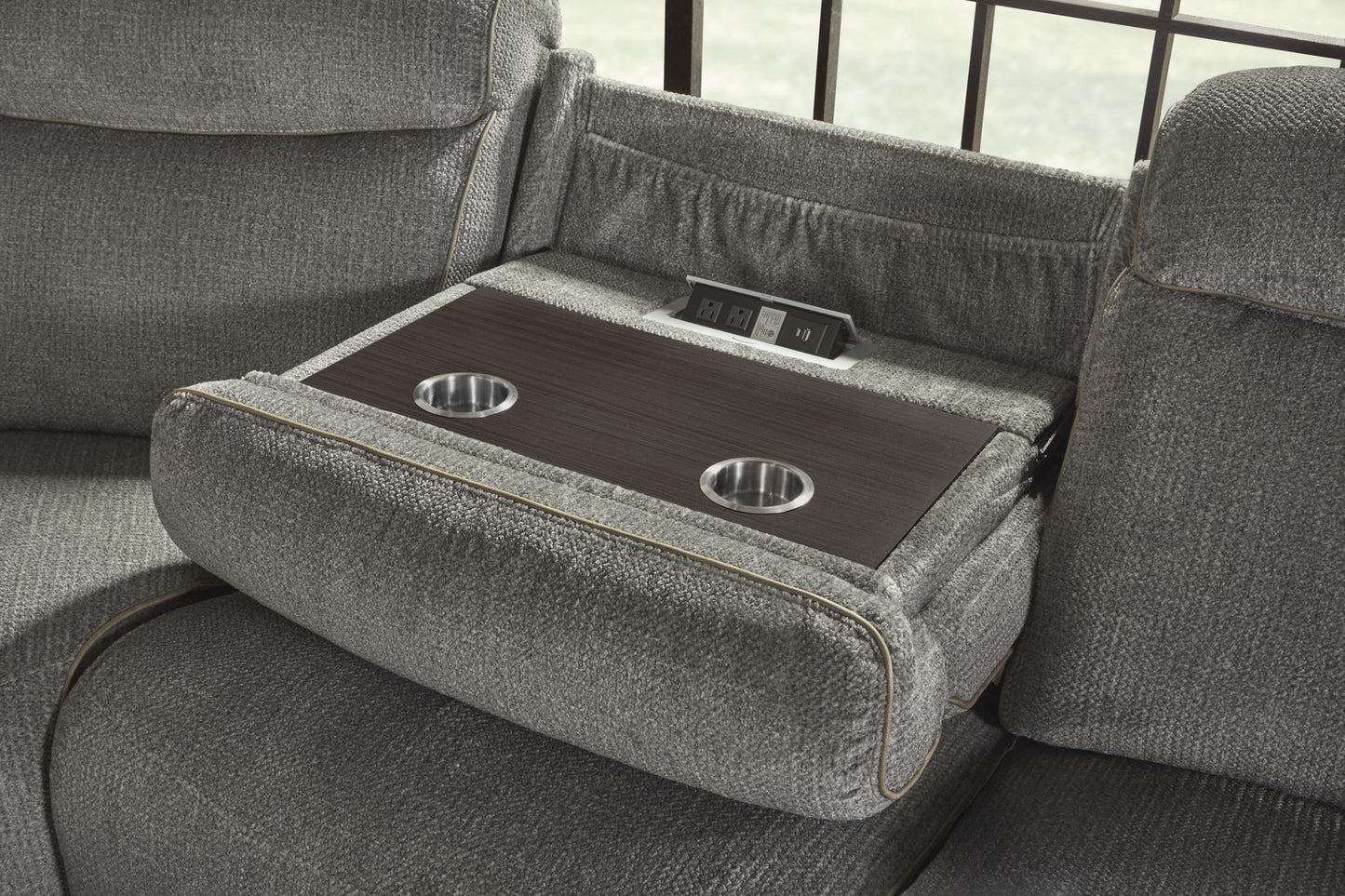 Alpine - Armless Chair With Drop Down Table - Airy Midnight
