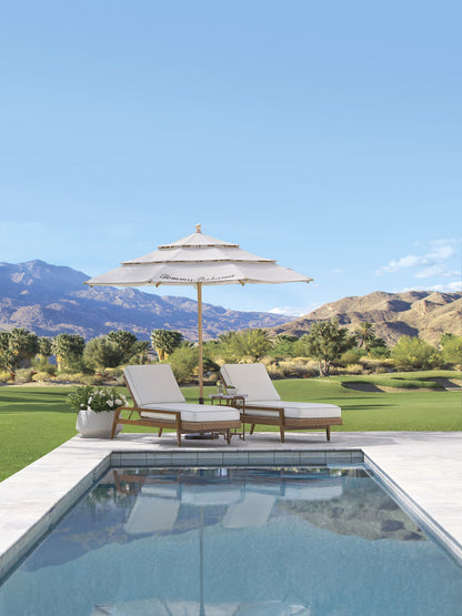 Palm Desert Poolside - Chaise - Dark Brown / White