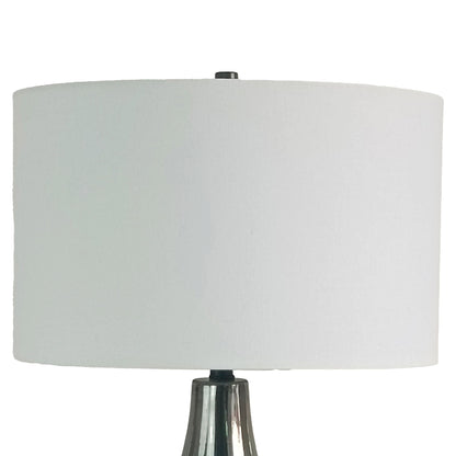 Smoke Pearl Essence Glass & Metal Table Lamp (Set of 2) - Smoke Pearl / Matte Black