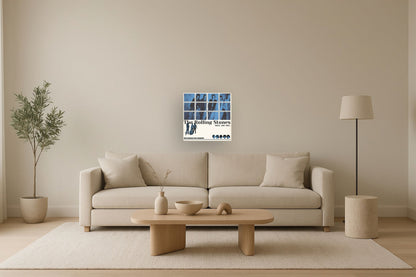 Blue Grid Legends - 20" x 20" Framed Wall Art