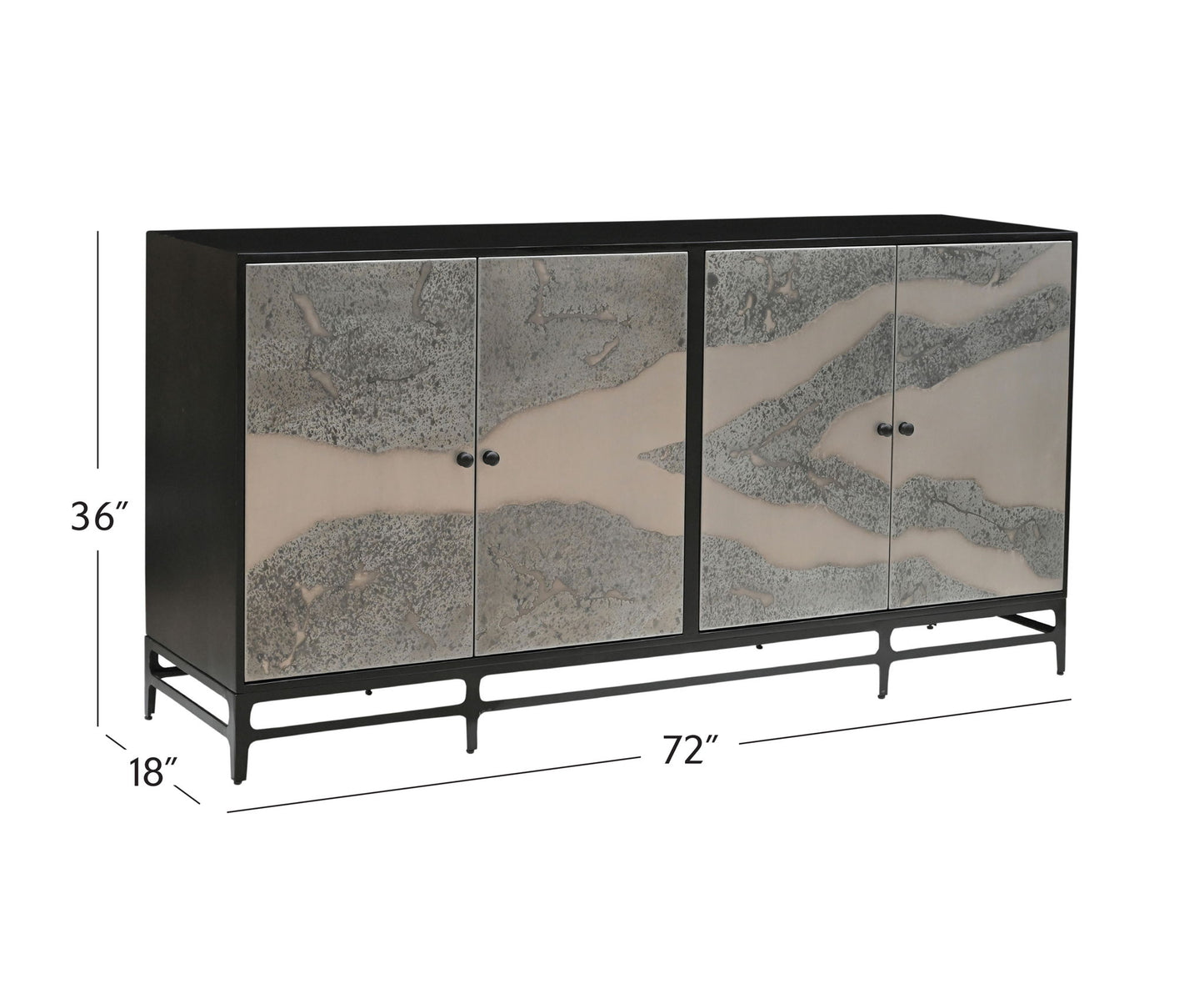 Caspar - Iron Sideboard - Black