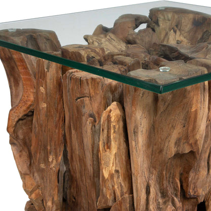 Rozel - Teak Wood End Table - Light Brown