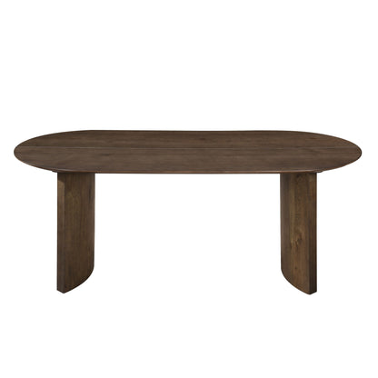 Kody - 79" Oval Dining Table Top - Dark Walnut