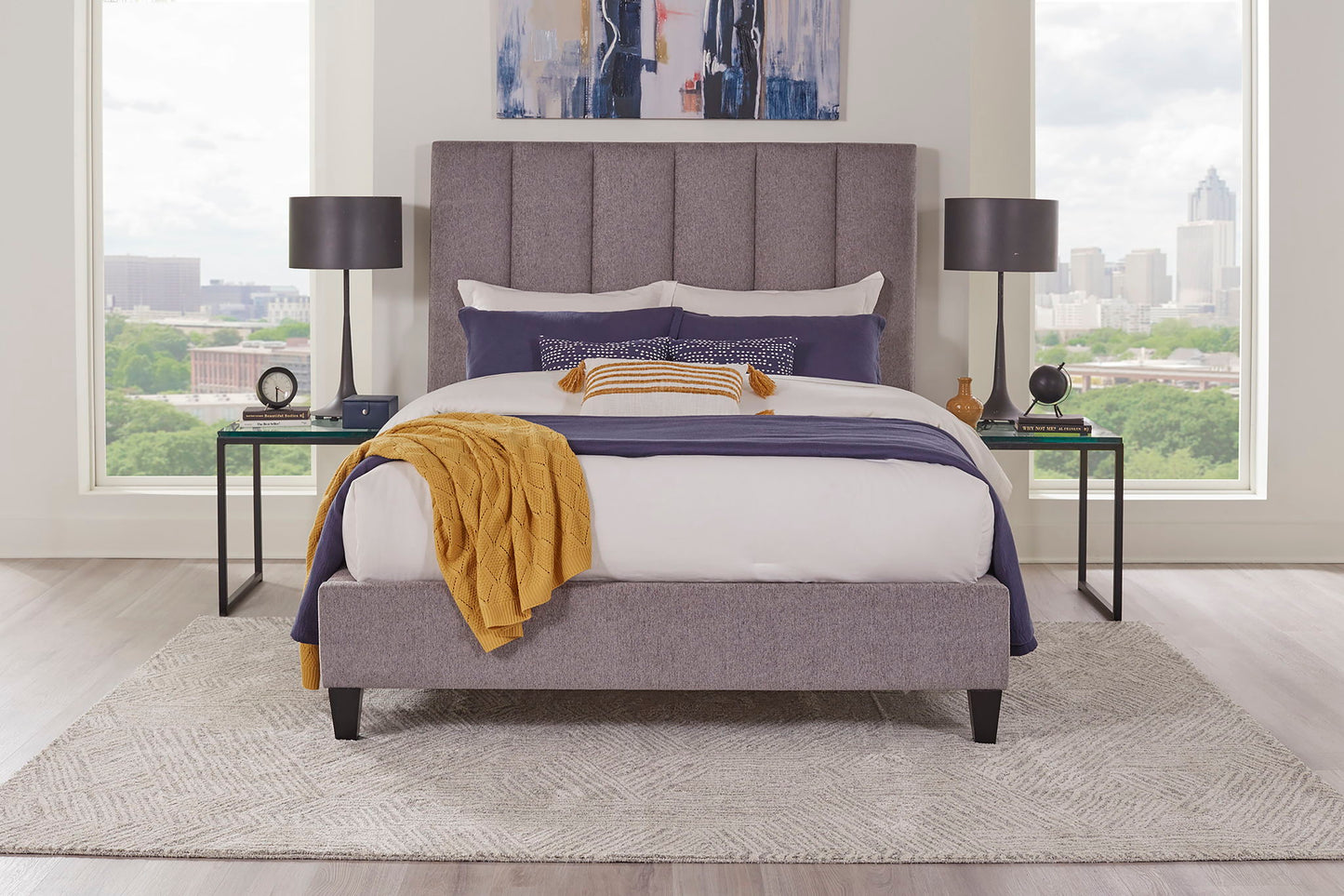 Avery - King Footboard And Rails - Stream Gray