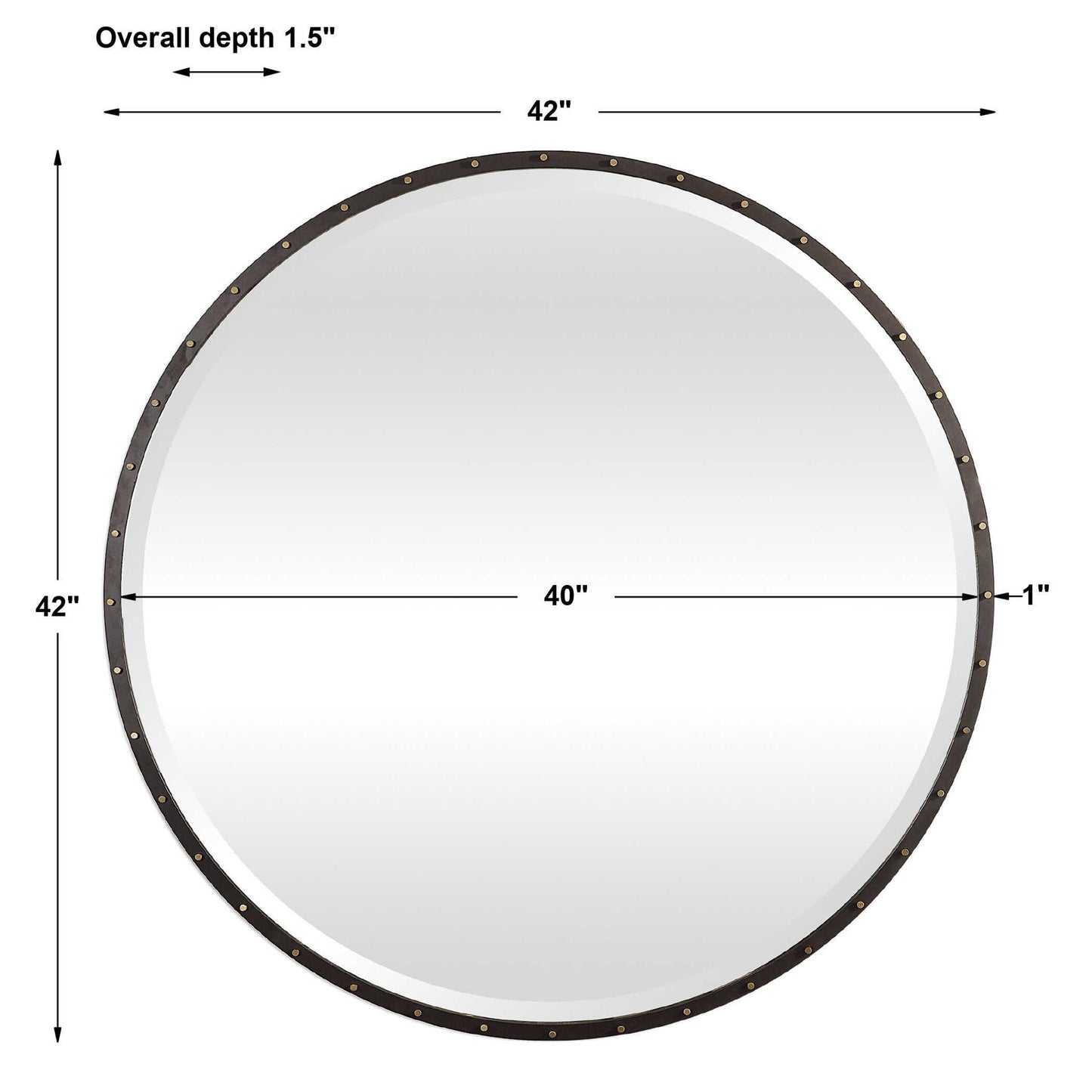 Benedo - Round Mirror - Black
