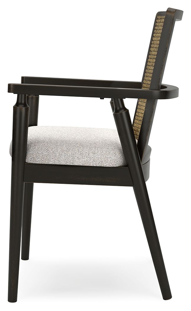 Galliden - Dining Upholstered Arm Chair (Set of 2) - Black
