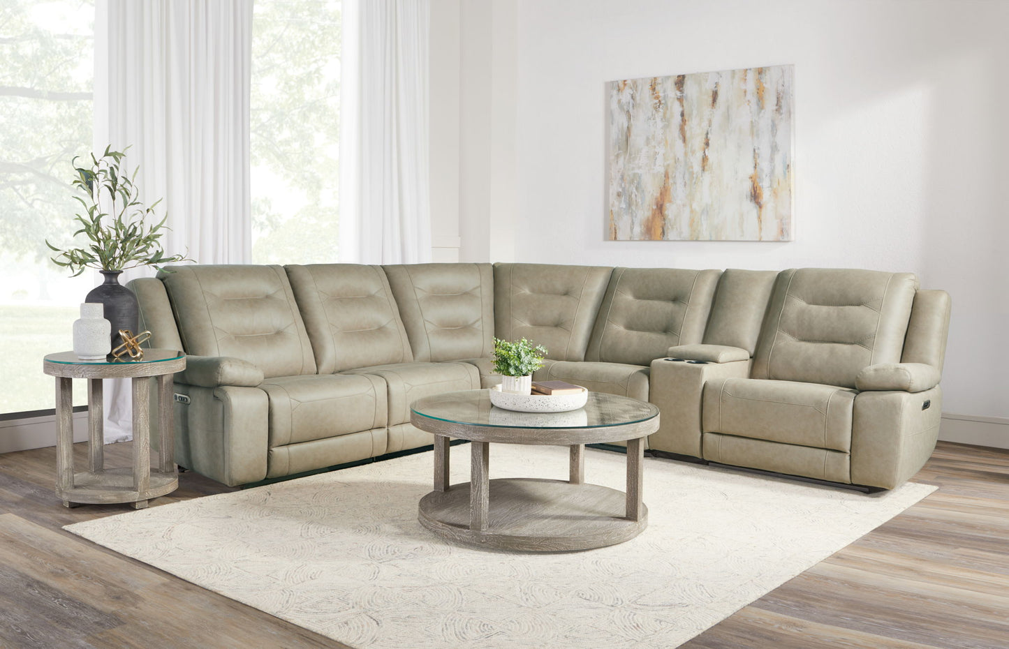Caldwell - Power Right Arm Facing Recliner - Tahoe Fog