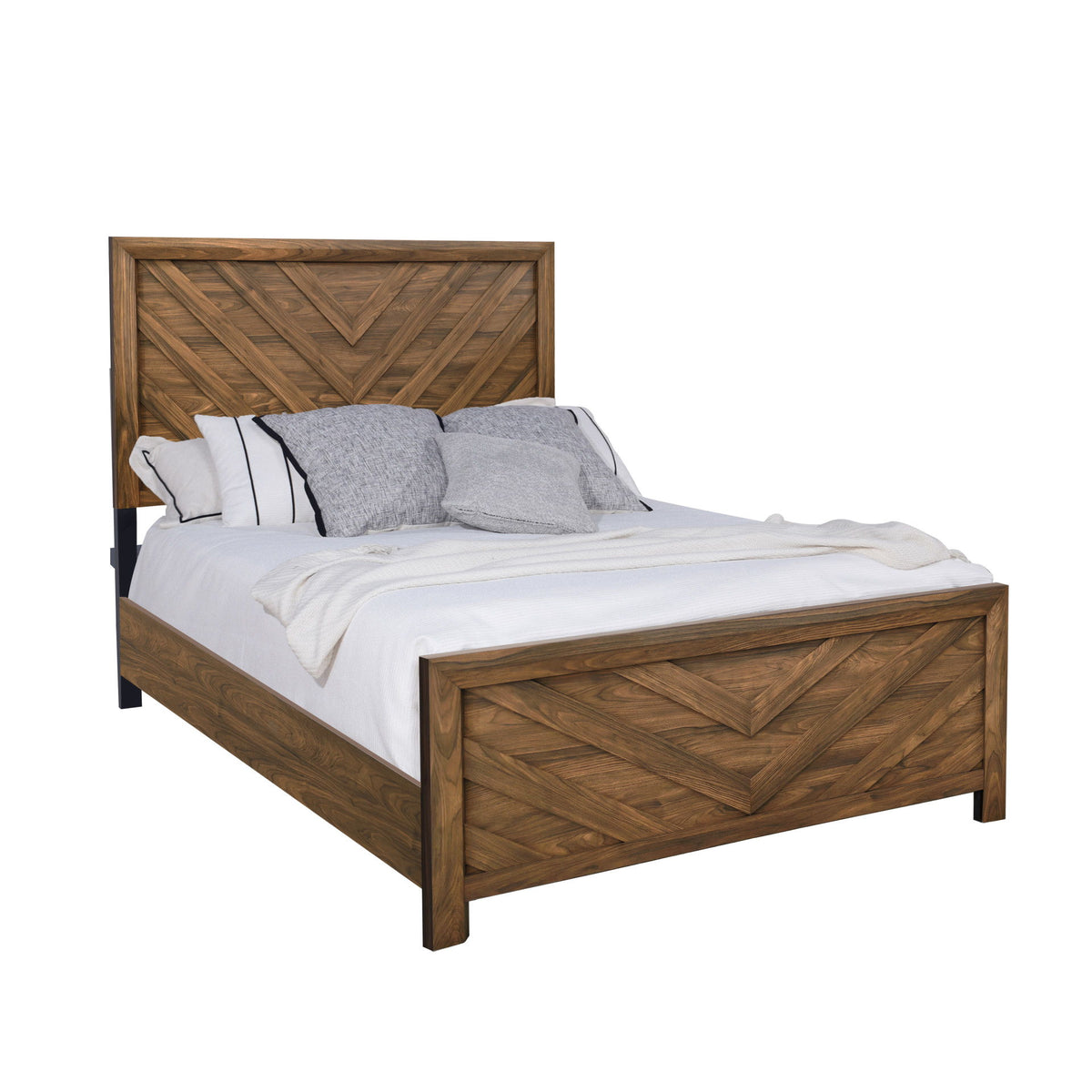 Biscayne - 5/0 Queen Headboard, Footboard, Slats - Sable