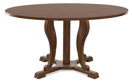 Cashiers - Round Drop-Leaf Dining Table - Chestnut
