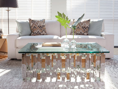 Signature Designs - Cityscape Rectangular Cocktail Table - Pearl Silver
